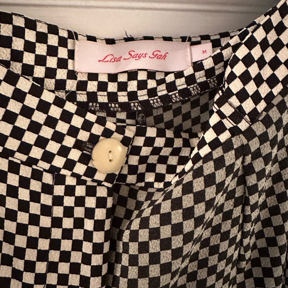 Lisa Says Gah Checkered Trousers